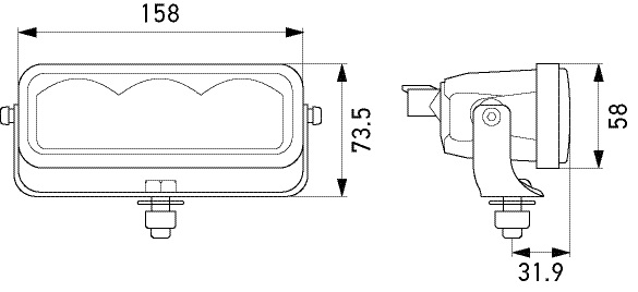Papildlukturi tālā gaisma Spotlight